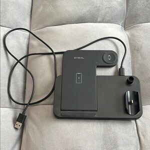 EVGAL Black Charging Station: Phone/Watch